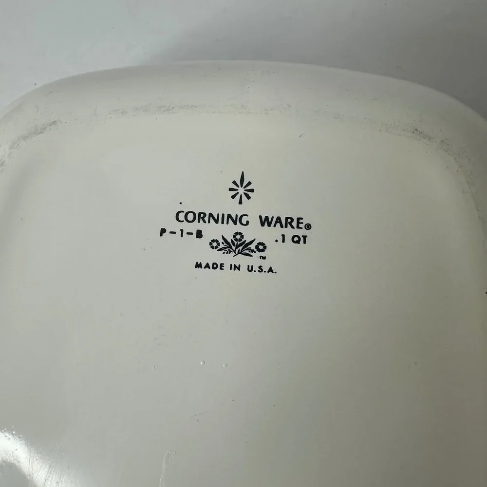 Vintage Corning Ware Blue Cornflower 1 Quart Casserole Dish P-1-B Made in USA